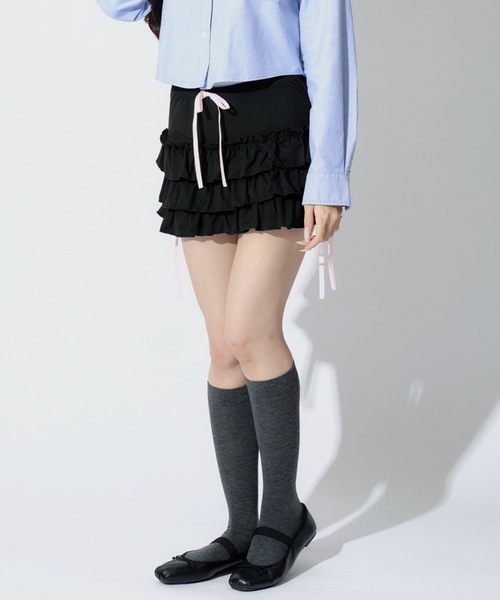 Ribbon Balloon Skirt / リボンバルーンミニスカート（スカート