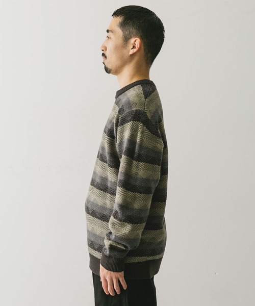 URBAN RESEARCH DOORS（アーバンリサーチドアーズ）の「ボーダージャガードニット（ニット/セーター・メンズ・ブルー系その他/グレー系その他・LARGE/MEDIUM）」の22枚目の写真
