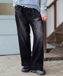 ブラックコーデュロイ スラックス 30 スラックス（ブラック/黒色系・コーデュロイ）ファッション通販