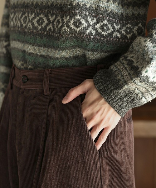 クラシック ヘビーコーデュロイ ワイドスラックス パンツ