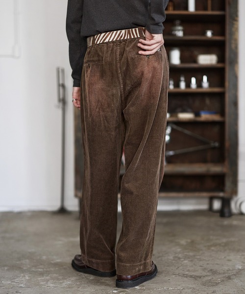 クラシック ヘビーコーデュロイ ワイドスラックス パンツ