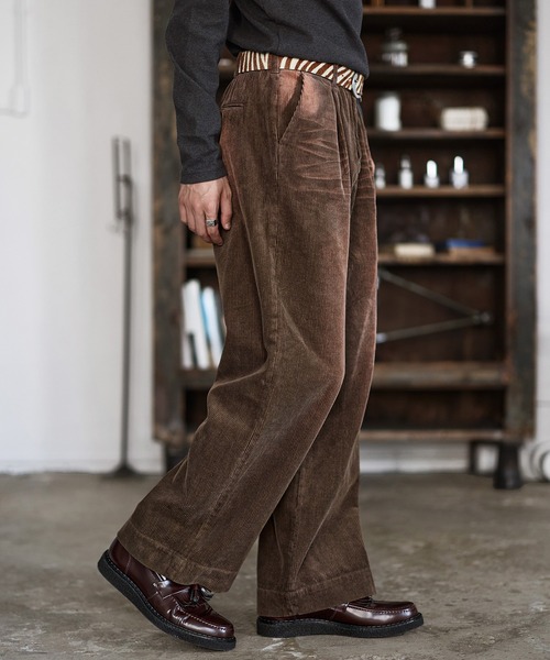 クラシック ヘビーコーデュロイ ワイドスラックス パンツ