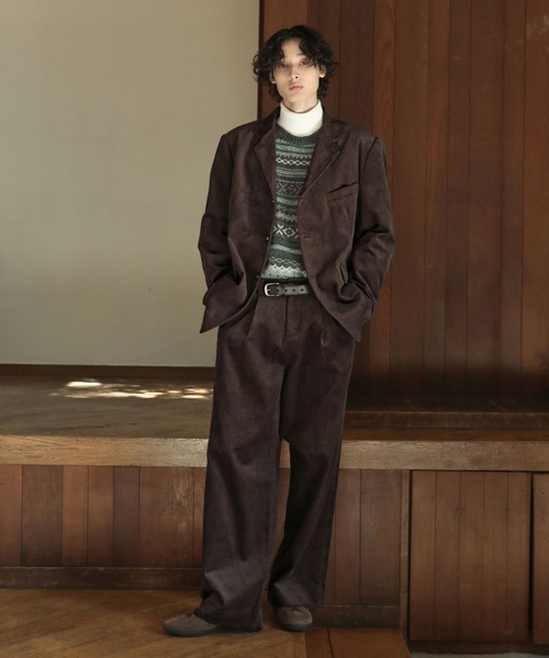 Bleme（ブレム）の「クラシック ヘビーコーデュロイ ワイドスラックス パンツ【セットアップ対応】（スラックス・メンズ・ブラック/カーキ/ブラウン/カーキ系/ブラウン系/ブラック系・S/M/L/XL）」の19枚目の写真
