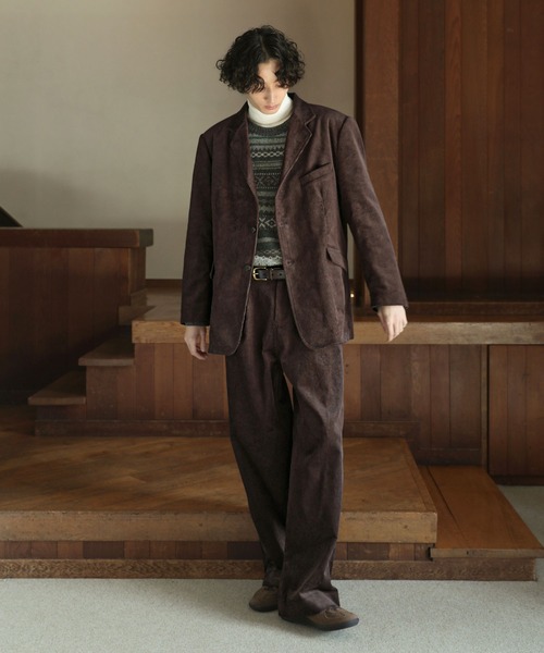 Bleme（ブレム）の「クラシック ヘビーコーデュロイ ワイドスラックス パンツ【セットアップ対応】（スラックス・メンズ・ブラック/カーキ/ブラウン/カーキ系/ブラウン系/ブラック系・S/M/L/XL）」の22枚目の写真