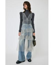 MOUSSY | CORSET DETAIL SHEER ドレス(ワンピース)