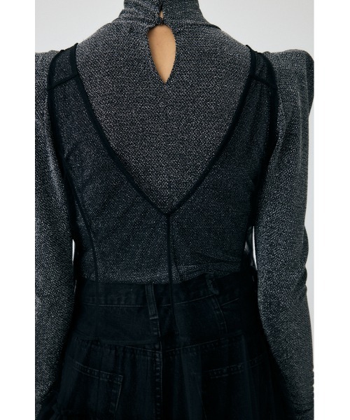 MOUSSY(マウジー)の「CORSET DETAIL SHEER ドレス(ワンピース・レディース・ブラック/グレー・FREE)」の14枚目の写真