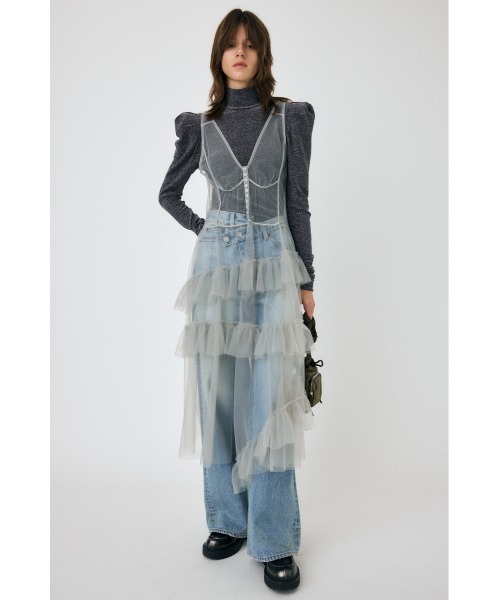 MOUSSY(マウジー)の「CORSET DETAIL SHEER ドレス(ワンピース・レディース・ブラック/グレー・FREE)」の20枚目の写真