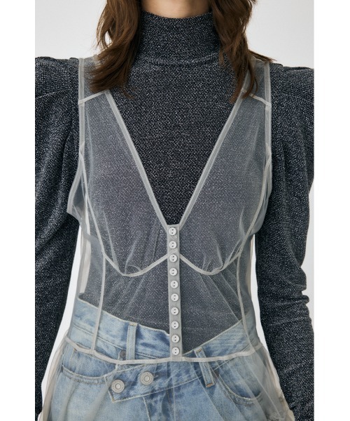 セール】CORSET DETAIL SHEER ドレス（ワンピース）｜MOUSSY