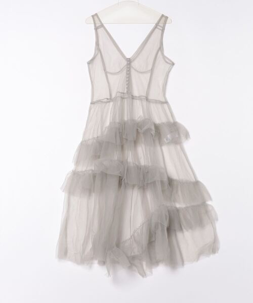 MOUSSY(マウジー)の「CORSET DETAIL SHEER ドレス(ワンピース・レディース・ブラック/グレー・FREE)」の3枚目の写真