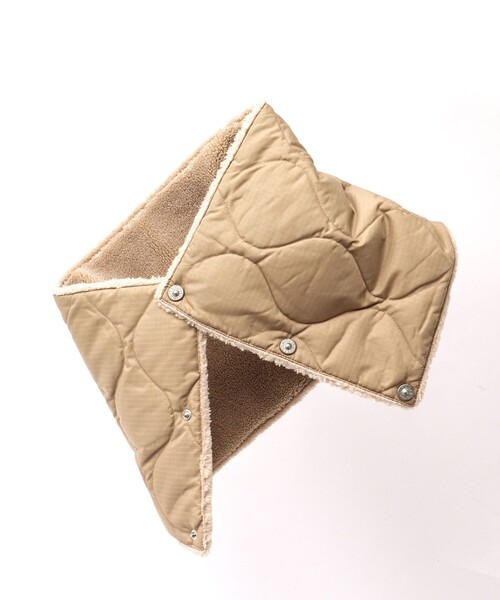 TAION(タイオン)の「【TAION/タイオン】MILITARY R/S VOLUME DOWN NECK WARMER(マフラー・メンズ・ミント/ベージュ/ブラック/チャコールグレー・FREE)」の4枚目の写真