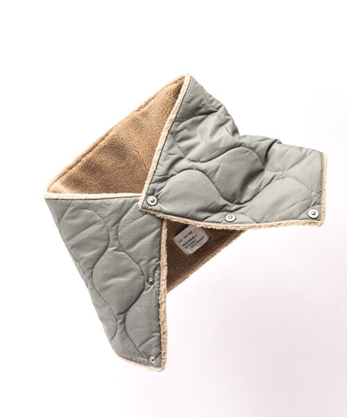 TAION(タイオン)の「【TAION/タイオン】MILITARY R/S VOLUME DOWN NECK WARMER(マフラー・メンズ・ミント/ベージュ/ブラック/チャコールグレー・FREE)」の1枚目の写真