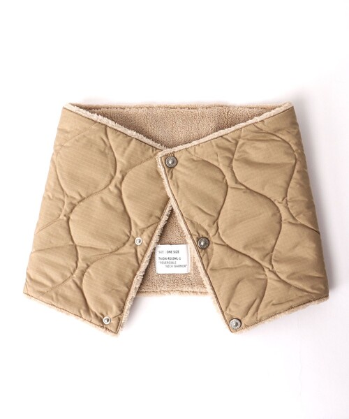 TAION(タイオン)の「【TAION/タイオン】MILITARY R/S VOLUME DOWN NECK WARMER(マフラー・メンズ・ミント/ベージュ/ブラック/チャコールグレー・FREE)」の13枚目の写真