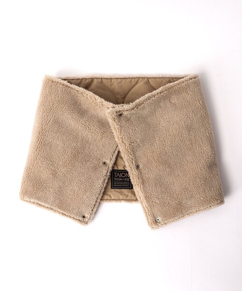 TAION(タイオン)の「【TAION/タイオン】MILITARY R/S VOLUME DOWN NECK WARMER(マフラー・メンズ・ミント/ベージュ/ブラック/チャコールグレー・FREE)」の15枚目の写真