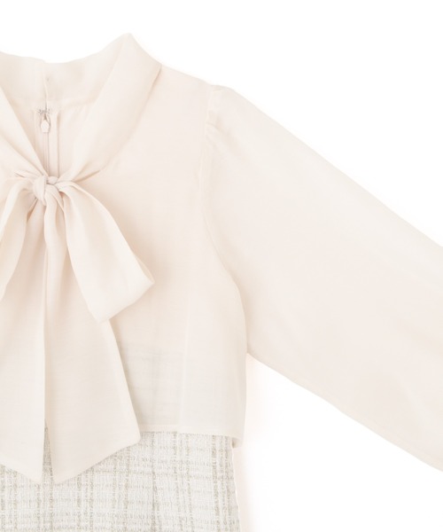 JILL by JILL STUART(ジルバイジルスチュアート)の「◇ブラウスドッキングツイードワンピース(ワンピース・レディース・ネイビー/ホワイト系その他・SMALL/MEDIUM)」の14枚目の写真