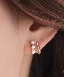 blackdia ocean パールダブルラインピアス/イヤリング