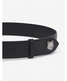 メゾンキツネ BABY FOX BELT ベルト ブラウン サイズ90 FOX HEAD BELT | Maison Kitsuné