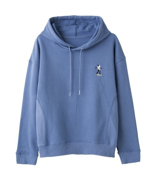 tutuanna（チュチュアンナ）の「[メンズ]ホリデータイム刺繍裏毛パーカー（ルームウェア/パジャマ・メンズ・グレイッシュブルー/グレー/ブラック・M/L）」の3枚目の写真