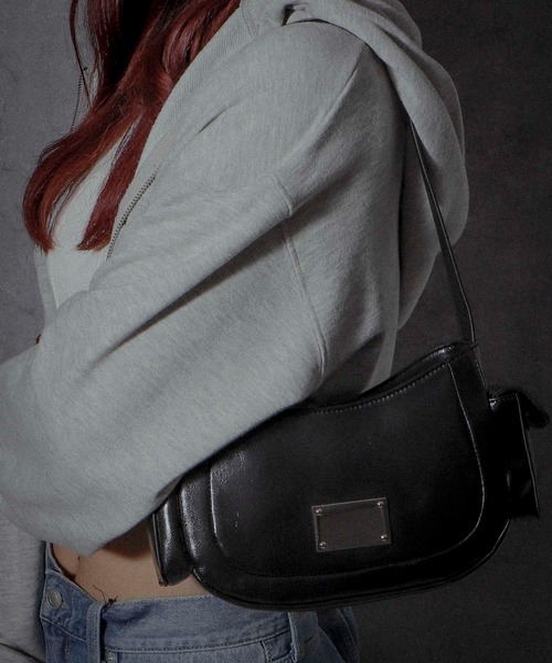 WEGO（ウィゴー）の「WEGO/プレートデザインハトメバッグ（ショルダーバッグ・レディース・ブラック/シルバー・FREE）」の6枚目の写真