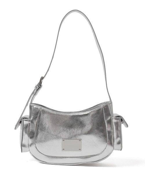 WEGO（ウィゴー）の「WEGO/プレートデザインハトメバッグ（ショルダーバッグ・レディース・ブラック/シルバー・FREE）」の20枚目の写真