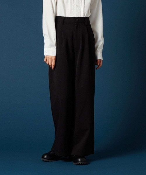 a.v.v（アーヴェヴェ）の「[140-160]【卒服】ワイドパンツ（その他パンツ・キッズ・ブラック・140/150/160）」の2枚目の写真