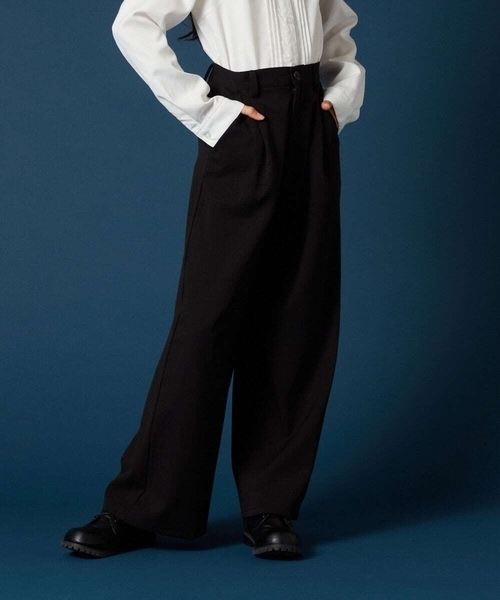 a.v.v（アーヴェヴェ）の「[140-160]【卒服】ワイドパンツ（その他パンツ・キッズ・ブラック・140/150/160）」の3枚目の写真