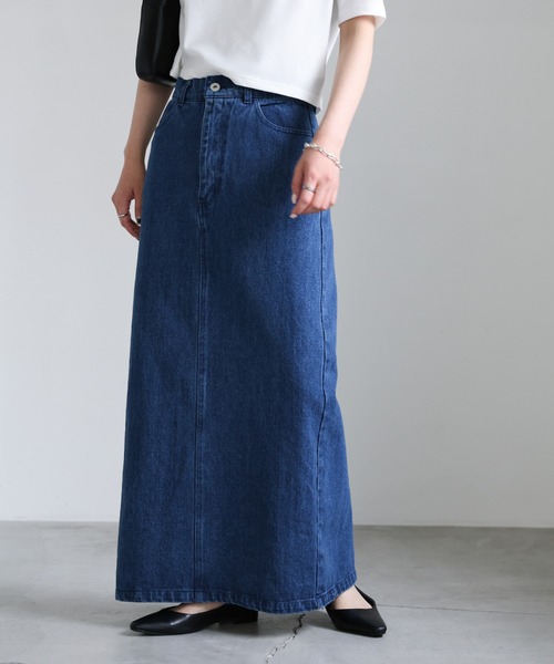 select MOCA（セレクトモカ）の「デニムロングタイトスカート（デニム