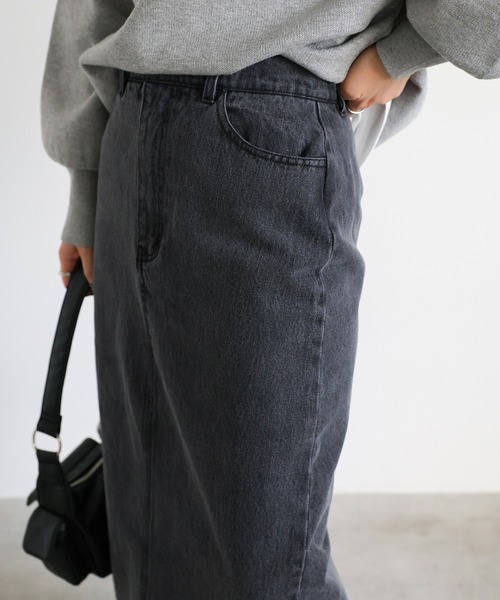 select MOCA(セレクトモカ)の「デニムロングタイトスカート(デニムスカート・レディース・インディゴブルー/ブラック・MEDIUM/LARGE)」の22枚目の写真