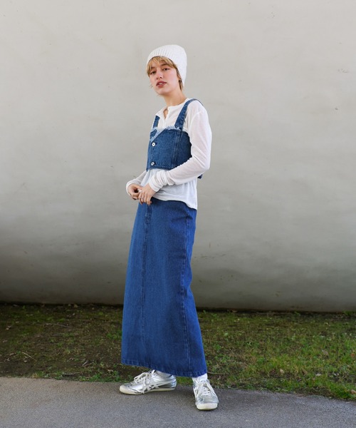 select MOCA（セレクトモカ）の「デニムロングタイトスカート（デニムスカート・レディース・インディゴブルー/ブラック・MEDIUM/LARGE）」の17枚目の写真