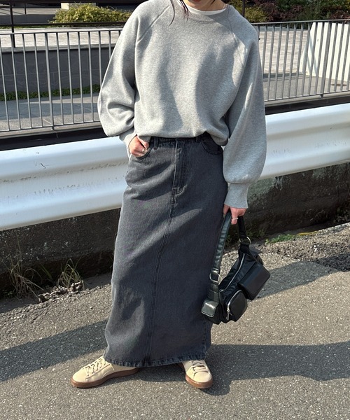 select MOCA（セレクトモカ）の「デニムロングタイトスカート（デニムスカート・レディース・インディゴブルー/ブラック・MEDIUM/LARGE）」の13枚目の写真