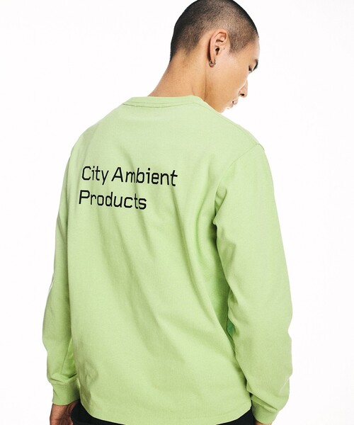 City Ambient Products(シティアンビエントプロダクツ)の「City Ambient Products: スタンダード ロゴ プリント ロングスリーブ Tシャツ(Tシャツ/カットソー・メンズ・ブルー/ライム/ホワイト/ブラック・SMALL/X-LARGE/LARGE/MEDIUM)」の1枚目の写真