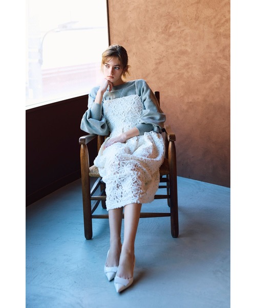 起毛レースキャミワンピース（ワンピース）｜&. NOSTALGIA（アンドドットノスタルジア）