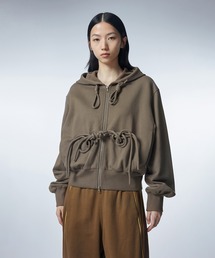 juemi ジュエミ パーカー ジップアップ ブラウン 茶色 juemi ジュエミ パーカー ジップアップ ブラウン 茶色 レディース