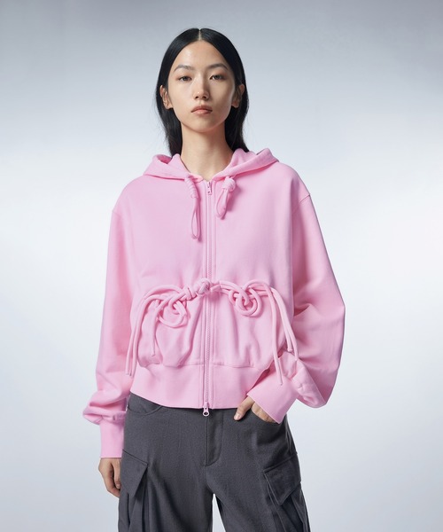 【限定値下げ中！】openyy ピンク ジップアップパーカー 即購入！お値下げ可能！】openyy ピンク ジップアップパーカー
