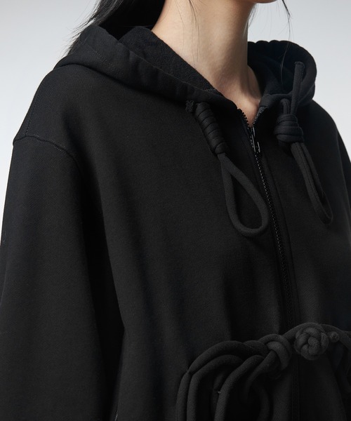 JNBY(ジェーエヌビーワイ)の「【ZOZOTOWN限定】Unique Corded Zip-up Hoodie / ジップアップフーディー(パーカー・レディース・ブラック/ピンク/ブラウン・38/36/40)」の20枚目の写真