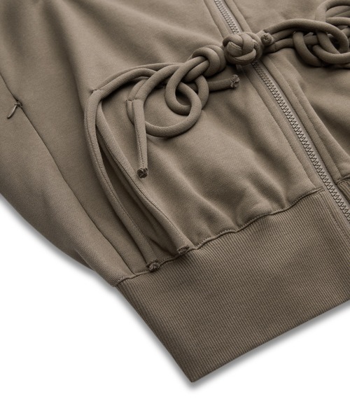 JNBY(ジェーエヌビーワイ)の「【ZOZOTOWN限定】Unique Corded Zip-up Hoodie / ジップアップフーディー(パーカー・レディース・ブラック/ピンク/ブラウン・38/36/40)」の6枚目の写真