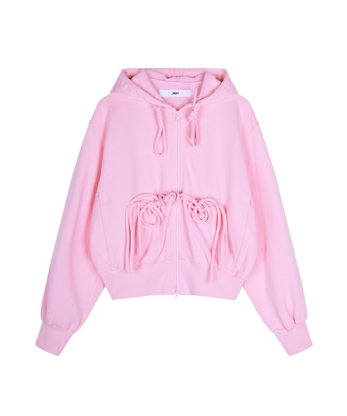 JNBY(ジェーエヌビーワイ)の「【ZOZOTOWN限定】Unique Corded Zip-up Hoodie / ジップアップフーディー(パーカー・レディース・ブラック/ピンク/ブラウン・38/36/40)」の14枚目の写真