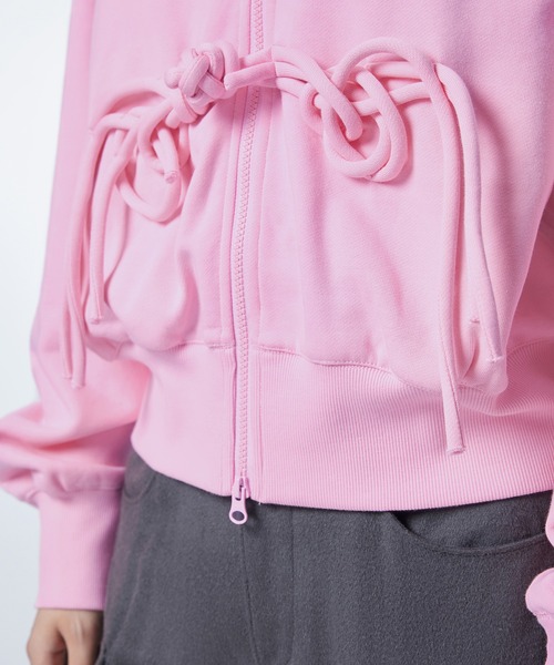 JNBY(ジェーエヌビーワイ)の「【ZOZOTOWN限定】Unique Corded Zip-up Hoodie / ジップアップフーディー(パーカー・レディース・ブラック/ピンク/ブラウン・38/36/40)」の13枚目の写真