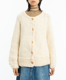 ELOOPS（イーループス）の「【ELOOPS】棒編みカーディガン（ノーカラージャケット）」