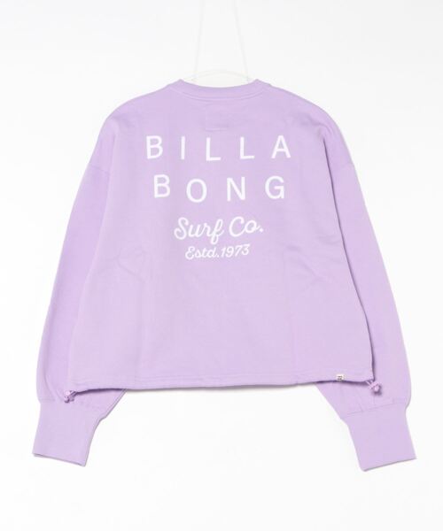 BILLABONG(ビラボン)の「BILLABONG レディース CLEAN LOGO SWEAT CREW トレーナー 【2025年春夏モデル】/ビラボンスウェットトレーナー(スウェット・レディース・ブラック系その他/パープル系その他/アイボリー・LARGE/MEDIUM)」の4枚目の写真