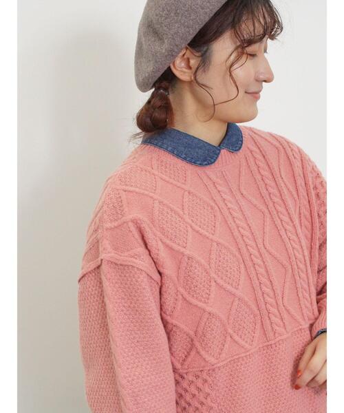 Samansa Mos2（サマンサ モスモス）の「パッチワークケーブル前後2WAY