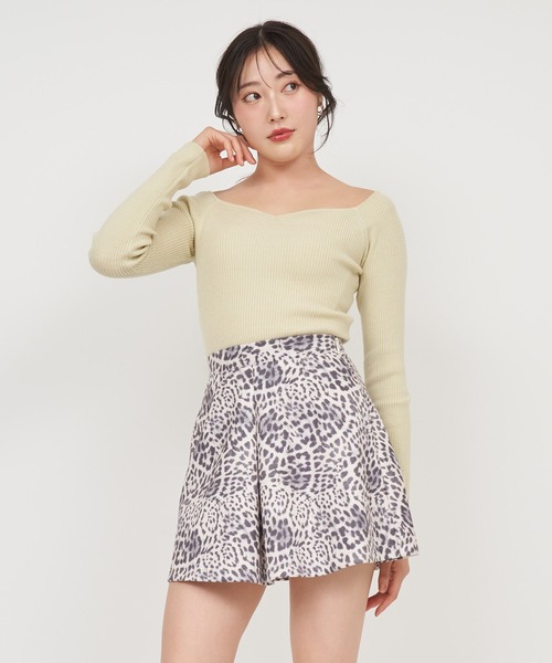 ROYAL PARTY（ロイヤルパーティー）の「ウォッシャブルオープンネック長袖ニットトップス（ニット/セーター・レディース・ピンク/グリーン/ベージュ系その他/ホワイト×ネイビー/オフホワイト/ブラック・FREE）」の19枚目の写真