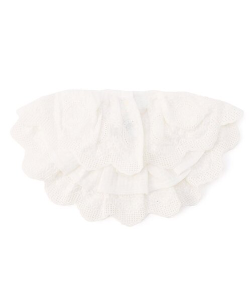 Ampersand（アンパサンド）の「レースラウンドスタイ（スタイ/よだれかけ・キッズ・オフホワイト/チャコール/ラベンダー・90）」の6枚目の写真