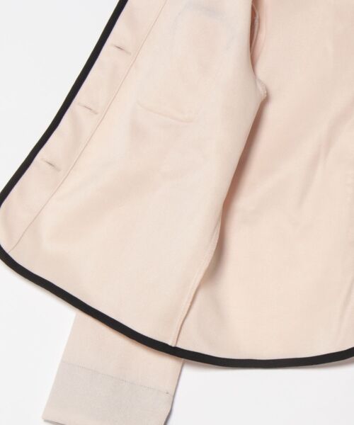 clear（クリア）の「配色パイピングポケット付キジャケット[綺麗目 オフィスカジュアル 着回し抜群 大人 カジュアル] ≪2025SS新作≫（その他アウター・レディース・アイボリー/グレー・F）」の19枚目の写真
