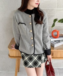 clear | 配色パイピングポケット付キジャケット[大人綺麗目] ≪2025SS新作≫(その他アウター)