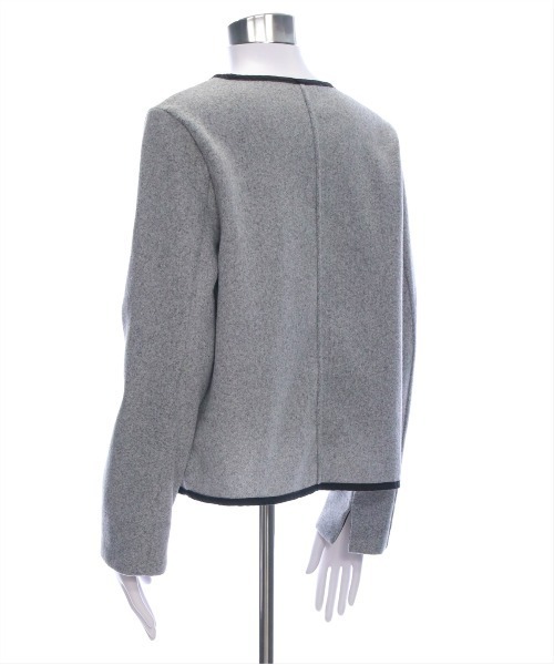 clear（クリア）の「配色パイピングポケット付キジャケット[綺麗目 オフィスカジュアル 着回し抜群 大人 カジュアル] ≪2025SS新作≫（その他アウター・レディース・アイボリー/グレー・F）」の8枚目の写真