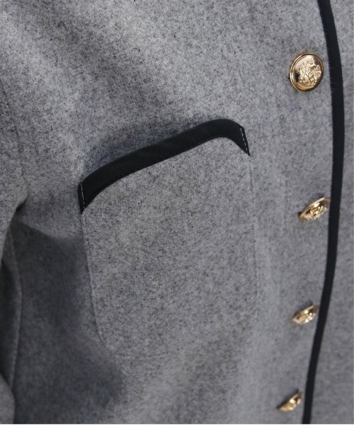 clear（クリア）の「配色パイピングポケット付キジャケット[綺麗目 オフィスカジュアル 着回し抜群 大人 カジュアル] ≪2025SS新作≫（その他アウター・レディース・アイボリー/グレー・F）」の13枚目の写真