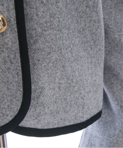 clear（クリア）の「配色パイピングポケット付キジャケット[綺麗目 オフィスカジュアル 着回し抜群 大人 カジュアル] ≪2025SS新作≫（その他アウター・レディース・アイボリー/グレー・F）」の17枚目の写真