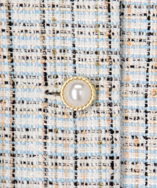 MICO COULIER(ミコクリエ)の「《オケージョン対応》コッパーラメツィードジャケット(ノーカラージャケット・レディース・ホワイト系その他/ブラック系その他・40/38)」の19枚目の写真