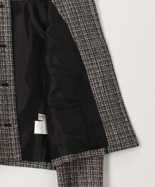 新品コエル COEL ツィードジャケット黒 ゴールドラメ38 セール】《オケージョン対応》コッパーラメツィードジャケット（ノー