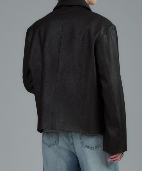JilLA(ジルア)の「Faux Leather Short Blouson(ブルゾン・レディース・ブラック・FREE)」の6枚目の写真